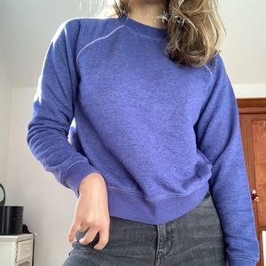 Royal blue slightly cropped sweatshirt